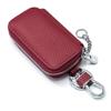 Nuevo bolso para llaves de cuero genuino a la moda para hombres, mini bolso sencillo para llaves de coche para mujeres, bolso universal para llaves con cerradura para el hogar