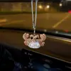 Artículo Popular Transfronterizo: Colgante para Espejo Retrovisor de Coche Cangrejo con Pedrería de Arcilla, Colgante Creativo para Coche con Temática Oceánica y Pedrería
