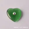 Pedra Bruta de Cristal Natural 2cm Formato de Coração Cravejado com Diamante Zircônia Safira Ametista Pedra Preciosa Acessórios para Joias DIY