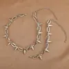 Cadena de venta directa transfronteriza de Europa y Estados Unidos con temperamento, tendencia de personalidad, moda punk hip hop, borla, collar de remache Liu Ding para mujer