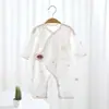 Ropa de Monje de Manga Larga Fina de Verano para Niños y Niñas, Traje de Gateo de una Pieza para Recién Nacidos, Ropa de Mariposa para Bebés, Algodón Puro