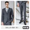 Estilo Roupa de Trabalho Conjunto de Terno para Gerenciamento de Propriedades Blazer Uniforme Masculino Roupa Formal Cinza Negócios Sem Ferro Profissional Deslocamento