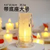 Vela Digital LED Luz de Té Luminosa Transparente Colorida Estilo Coreano Atmósfera Vela de Lágrima Corazón de Chica Luz Nocturna