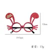 Gafas de Decoración Navideña para Niños, Accesorios Fotográficos para Ambiente de Fiesta Navideña, Montura de Gafas con Lazo de Papá Noel