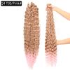 Comercio Exterior Africano Seda de Alta Temperatura Ganchillo Cabello Rastas Peluca Cabello Trenzado Mango Femenino Degradado Ganchillo Rizado Latino Peluca Venta al por Mayor