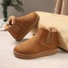 2025 Nuevas Botas de Nieve de Suela Gruesa para Mujer de Otoño e Invierno Zapatos de Algodón con Forro de Terciopelo Punta Redonda Botas de Algodón Amazon