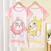 Bata de Noche para Niñas de Manga Corta Pijama de Verano Delgado Nuevo Estilo 2025 Ropa de Casa de Primavera y Verano para Niñas para Usar Afuera