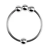 Anel Cock de Quatro Contas Piercing Corporal Metálico Argola de Nariz Anel de Bloqueio de Espermatozoides Exercício Peniano Anel de Restrição de Prepúcio Produtos Sexuais Atacado
