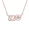 Nuevo Collar 520, No se Desvanece, para Mujer, Verano, Gama Alta, Nicho, Colgante de Celebridad de Internet, Versátil, Lujo Ligero, Accesorio de Cadena para Clavícula