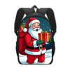 Cross-border New Christmas Student Schoolbag Poliéster Mochila Confortável Presente de Natal Bolsa de Computador de Grande Capacidade