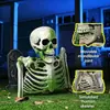 Decoración de Halloween Transfronteriza de Medio Esqueleto Montaje de Escena para Fiesta Adornos de Mesa Modelo Realista de Esqueleto Humano