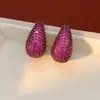 Pendientes Vintage de Plata con Diseño de Gota de Agua de Circonita, Lujo Ligero y Sensación de Alta Gama, Pendientes Retro Exquisitos y Elegantes