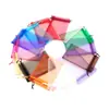 Bolsa de Malla Fabricante Bolsa de Regalo de Organza Lisa Bolsillo con Cordón Boda Dulces Cosméticos Joyería Empaque Bolsa de Malla