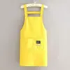 Delantal Impermeable Estilo Coreano para Cocina y Uso Doméstico, Delantal de Dibujos Animados con Logo Impreso, Uniforme de Trabajo Especial para Restaurantes y Hoteles
