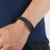 Joyería de Moda Popular Europea y Americana, Pulsera Trenzada de Cuero Retro Simple, Joyería de Moda, Pulsera Personalizada con Hebilla Magnética