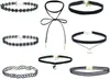 Amazon Ins Set de Collar de Encaje Creativo Cadena Clavícula Joyería Simple Gótica Europea y Americana