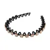 Diadema para Mujer con Pedrería, Borde Delgado Ondulado, Diadema Dentada, Estilo Coreano, Versátil para Salir, Pinza Antideslizante para el Cabello, Accesorio para el Cabello