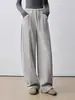 Pantalones Deportivos Casuales de Forro Polar Th~Row de Moda Relajados Ligeros Desestructurados con Cintura de Cordón Ligeramente Curvos Sin Costura Lateral
