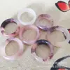 Anillo de Aventurina Natural, Alternativa al Jade Hetian, Anillo Violeta de Jade Seda Dorada, Accesorio de Joyería de Jadeíta, Estilo Anillo Deslizante
