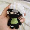 Muñeca de Monstruo de Tres Ojos Colgante de Lana Colgante Tejido a Mano Producto Terminado Muñeca de Ganchillo Hecha a Mano Colgante de Ganchillo Producto Terminado