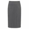 Saia de tricô cintura alta com fenda em estoque transfronteiriça para mulheres, vestido de tricô slim fit outono e inverno, saia de tricô cor sólida