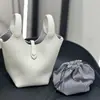 Bolsa Cesta Estilo Novo em Couro Bovino de Primeira Camada, Bolsa Grande para Mãe e Filha em Couro Bovino Macio, Bolsa de Mão, Bolsa Transversal de Ombro Único para Mulheres