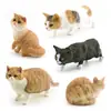 Conjunto de 5 Peças de Figuras de Gato em Miniatura PVC Figuras Realistas de Gato Coleção Inclui Persa de Pelo Curto e Gatos de Fazenda Ideal para Brinquedos de Crianças Decoração