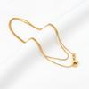 Collar de Oro Real de 18K Cadena Versátil Semi-Terminada en Forma de O Caja de Oro de 14K Versátil Accesorios para Joyería Hecha a Mano DIY F02
