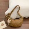 Bolsa Casual de Nylon y Algodón de Nicho para Mujer 2026 Nueva Versátil Bolso Cruzado Súper Popular de Hombro Único Debajo de la Axila Bolso Croissant