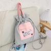 Venda por atacado novo estudante lona saco de ombro mulheres casuais cartas artísticas impresso mão crossbody bag estudante ensinar saco