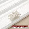 Manija Blanca Marfil Manija de Puerta Cajón de Gabinete Aleación de Zinc Moderna Europea Simple Agujero Único Redonda Boutique Engrosada