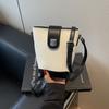 Bolso tipo cubo 2025 Primavera Nueva Moda Casual Simple Hombro Bandolera Bolso de Mano Estético Retro Estilo Occidental para Mujer