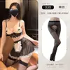 Traje de sirvienta sexy coqueto de ambiente de fantasía lencería sexy para mujer uniforme sexy de encaje con cuentas traje de sirvienta tentación