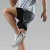 Pantalones cortos deportivos de secado rápido para hombre, de verano 2024, de alta elasticidad, transpirables, para correr, fitness, de dos piezas, antiluz, para yoga