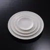 Platos de Hotel, Platos para Comida Occidental, Platos de Postre, Platos Bajos para Fruta, Platos Blancos Puros de Hotel para Buffet con Letras, Al por Mayor en Stock