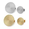 Aretes texturizados de acero inoxidable aretes redondos texturizados con tapones para orejas 20/30 mm oro al vacío accesorios para aretes diy