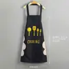Delantal para Cocina Casera, Impermeable y a Prueba de Aceite, Limpiable con Paño, Delantal de Media Longitud de Aspecto Elegante para Mujer para Cocinar, con Espacio para Imprimir Logo
