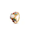 Nuevo Estilo Chino Lujo Ligero Moda Nacional Esmalte de Goteo Esmalte Gradiente Mariposa Borde de Encaje Sentido del Diseño Anillo de Dedo Hermoso Elegante para Mujeres