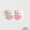 Acessórios de Resina de Gatinho de Desenho Animado Feitos à Mão DIY Cola de Creme Capa de Celular Ímã de Geladeira Buraco Pingente de Sapato Material para Joias
