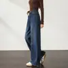 Pantalones acampanados de mezclilla modernos y resistentes, nuevo diseño para otoño 2026, pantalones casuales rectos de pierna ancha que estilizan