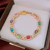 Pulseira de Fecho Oval em Forma de Cruz com Zircônia Estilo Medieval, Simples e Fashion, Pulseira Elegante com Design Único, Joia de Nicho para Mulheres