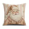 Funda de almohada de Papá Noel de Navidad sin relleno Cojín de lino para mesita de noche Producto Nuevo de Amazon Cojín para sofá Venta al por mayor