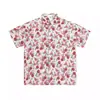 Bunacc 2026 Verão Novo Estilo Retrô Americano Estilo Preguiçoso Estampa Completa Design Floral Camisa Floral de Manga Meia para Mulheres