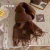 Bufanda nueva de mezcla de lana, bufanda de color liso para mujer para invierno, bufanda tejida cálida de longitud media, calentador de cuello, venta al por mayor para ventas transfronterizas