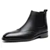 Botas Martin para Hombre Moda Transfronterizas Tallas Grandes Nuevas Botas de Cuero de Caña Alta Tendencia Retro Slip-on Zapatos de Cuero Casual Se Puede Enviar Directamente