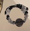 Pulsera de Estilo Retro Oscuro de Moda Popular Mariposa Tinta Luz de Luna Nicho Masculino Fresco Regalo para Pareja Estudiante Pulsera
