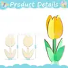 Pascua Transfronteriza Jardín de Infancia Manualidades Bebé Pintura a Mano Graffiti Madera en Blanco Piezas de Madera de Tulipán para Pintar Decoración