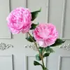 2 peonías artificiales para bodas, decoración de hoteles y hogares, arreglos de flores de seda, flores de peonía artificiales