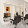 Espejo de barbería Espejo de salón de celebridad de Internet conjunto de gabinete de espejo espejo de pared de un solo lado para cortar el pelo espejo para permanente y tinte de salón