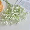Arranjo de Flores Artificiais de Gipsofila Arco-Íris de Borracha Macia com 108 Peças, Decoração de Flores de Sala de Estar de Alta Qualidade, Decoração de Arranjo de Flores, Atacado